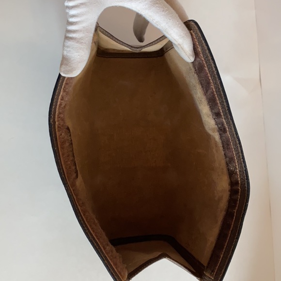 Gucci Sherry Line Clutch/Cosmetic pouch GG PVC leather trim - Picture 6 of 13